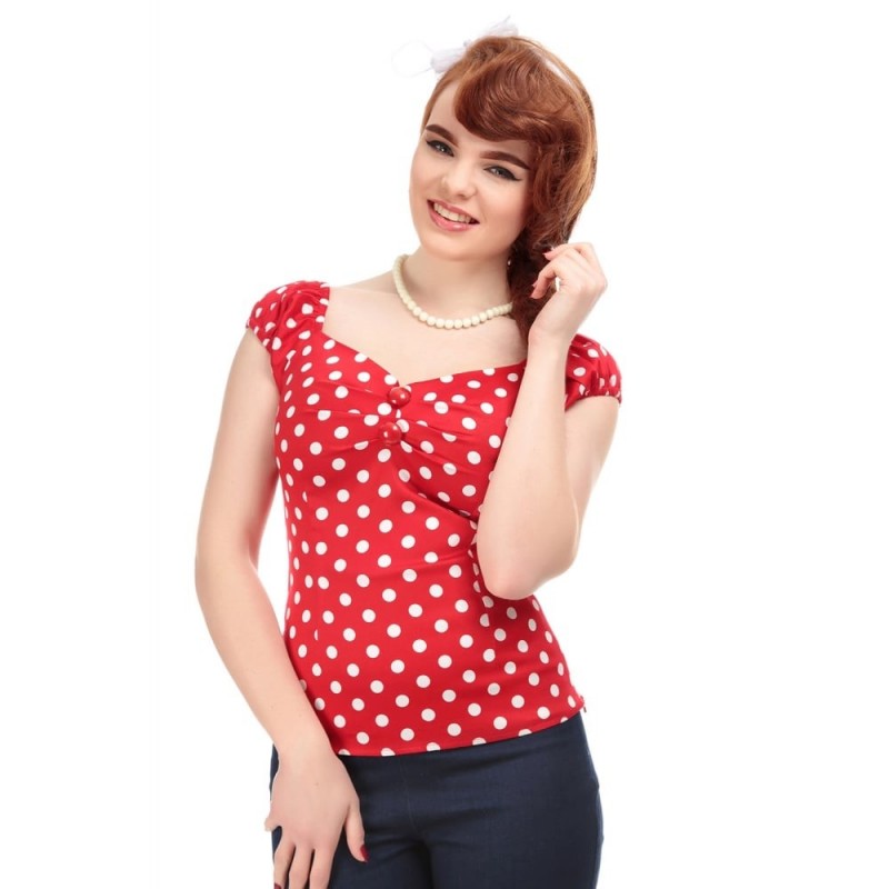 Top Dolores à pois - Pin-Up Addict