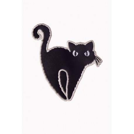 Ecusson Chat Noir Pin Up Addict