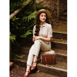 Pantalon en lin Very Cherry