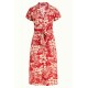 Robe rouge à motif fleuri Carambola King Louie
