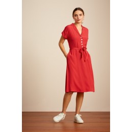 Robe rouge Darcy à pois King Louie