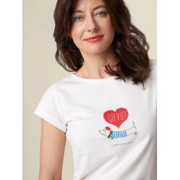 Tee-shirt Ça Va blanc Mademoiselle Yéyé